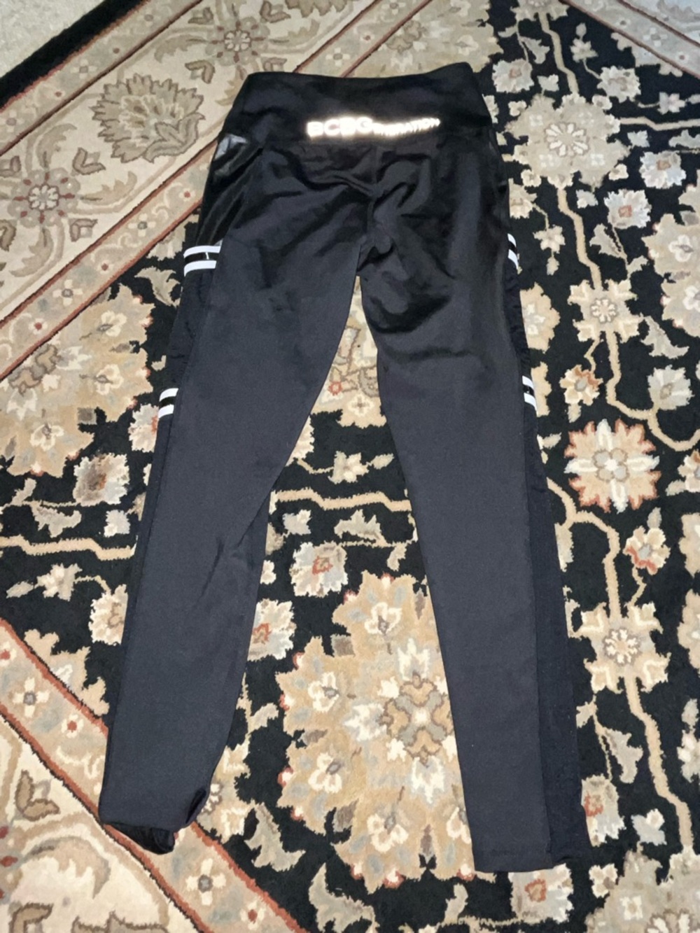 BCBGeneration Black Leggings with White Stripe Side Detail - Picture 5 of 6